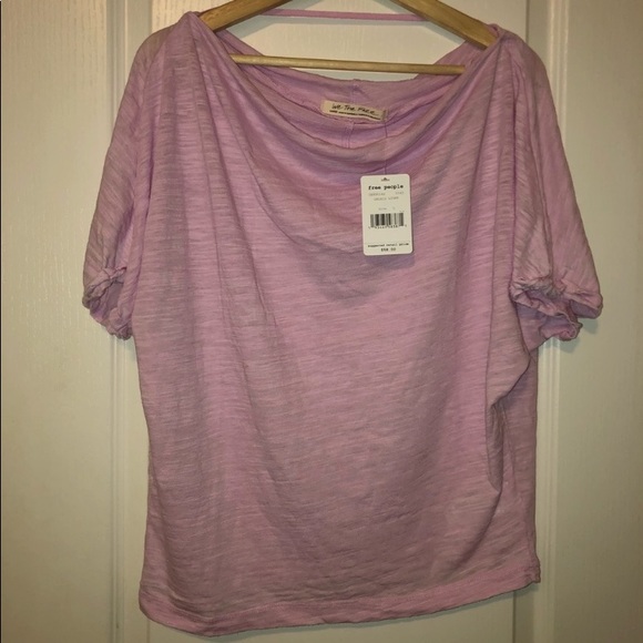 Free People Astrid T-shirt Top - Light Orchid - NWT - Picture 9 of 9
